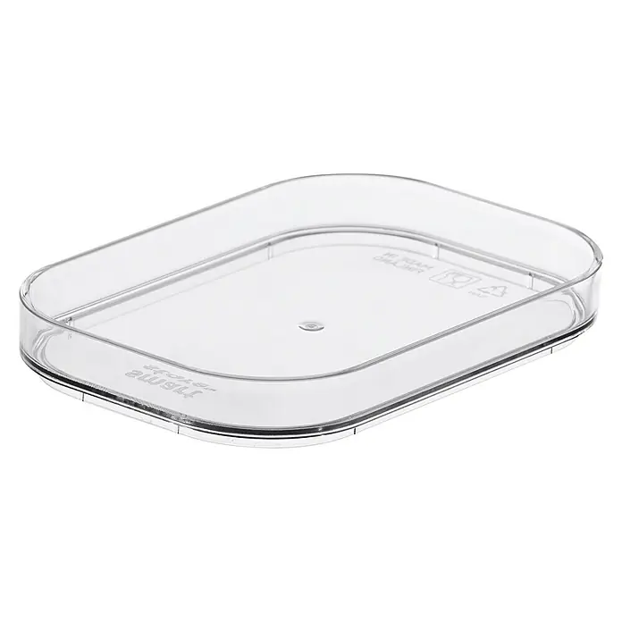 SmartStore Deckel Compact - L x B x H: 14,5 x 10 x 2 cm, Kunststoff, Transparent - Linke Seitenansicht