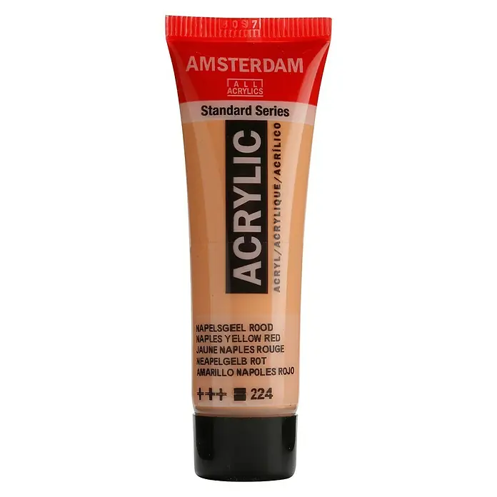 Talens Amsterdam Pintura acrílica Standard - Amarillo Nápoles rojo, 20 ml, Tubo