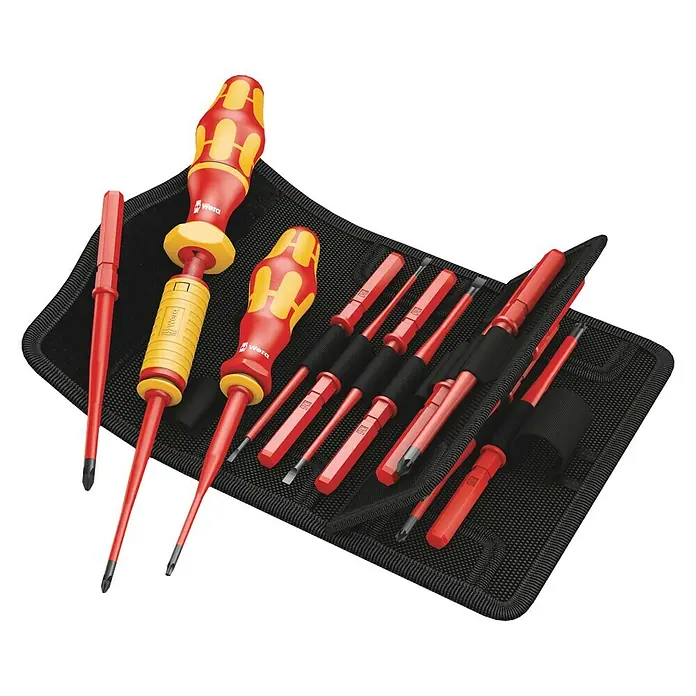 Wera Kraftform Kompakt Werkzeug-Set VDE 16 Torque extra slim - 16 -tlg. - Vorderansicht