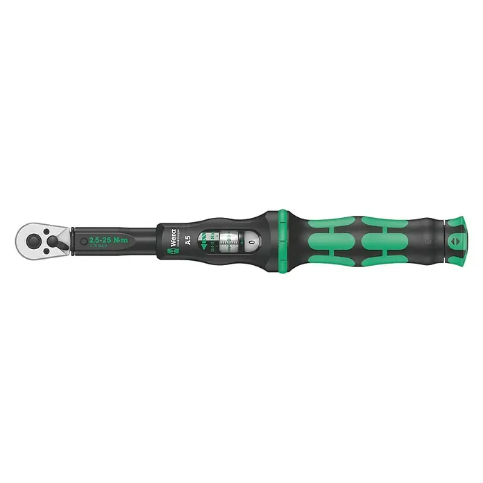 Wera Drehmomentschlüssel Click-Torque A 6 - Antriebsgröße: ¼″, Einstellungsbereich: 2,5 - 25 Nm - Vorderansicht