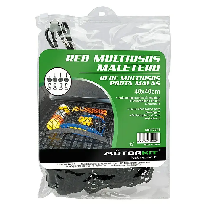 Red para maletero MOT2701 - L x An: 40 x 40 cm