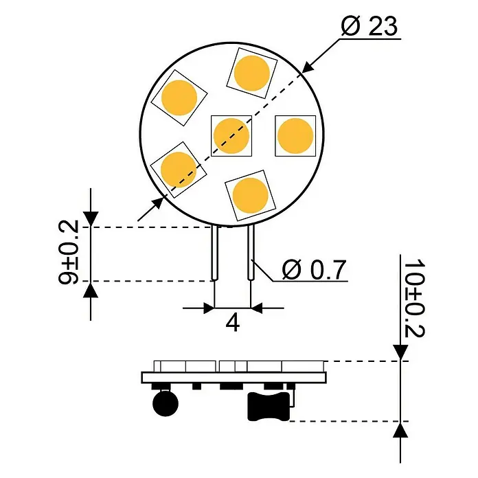Talamex Led-plaatje voor boten - 1 W, 10 V - 30 V, Lichtkleur: Warm wit, G (A tot G)