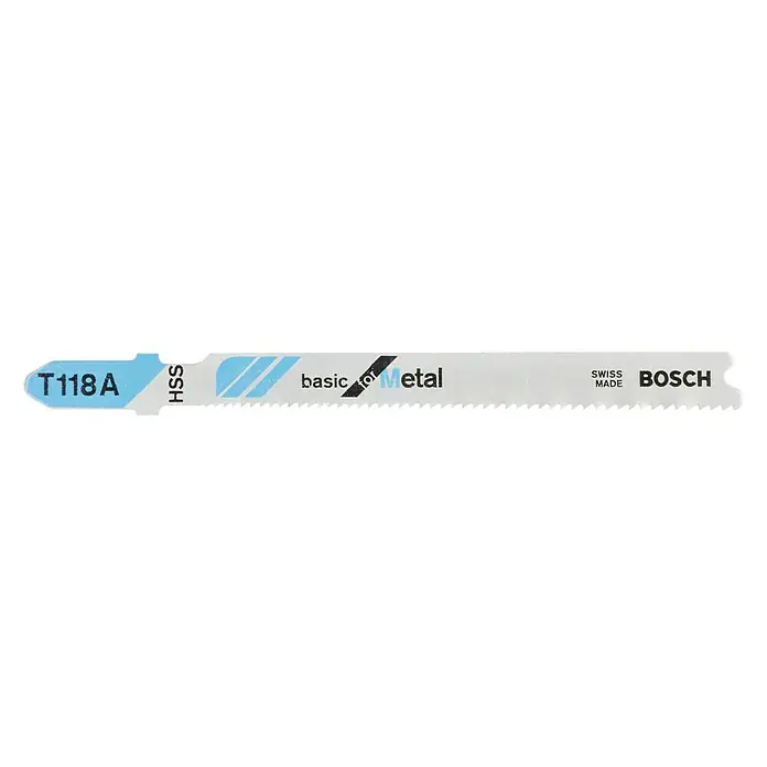 Bosch Professional Hoja de sierra de calar T 118 A Basic for Metal - Chapas finas, 5 ud.