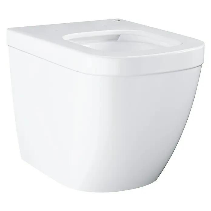 Grohe Euro Ceramic Staand toilet Typ 2 - Zonder spoelrand, Voorzien van standaardglazuur, Spoelvorm: Diep, Uitlaat toilet: Horizontaal, Wit - Zijaanzicht rechts