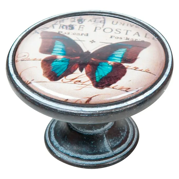 Nesu Pomo para muebles Mariposa - Ø x Al: 37 x 26 mm