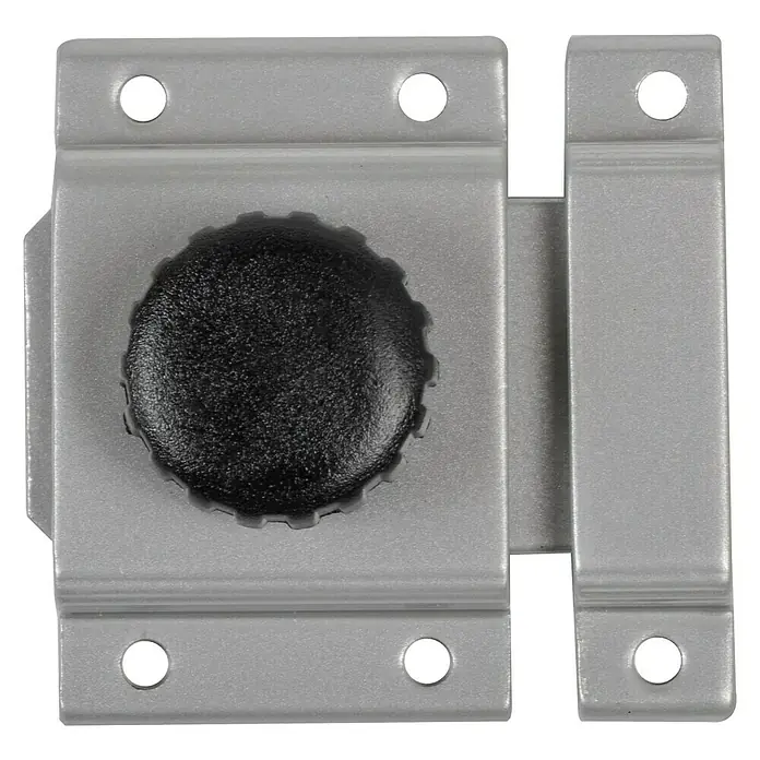 Pestillo deslizante - L x An x Al: 22 x 45 x 3,6 mm, Aluminio, Plateado
