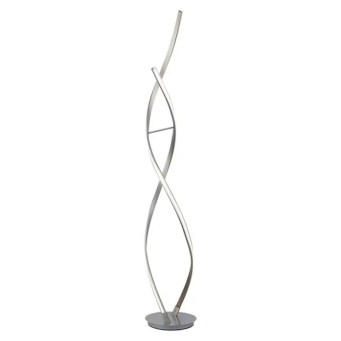 Lámpara de pie LED Eriko - 24 W, Altura: 126 cm, Níquel, Blanco neutro
