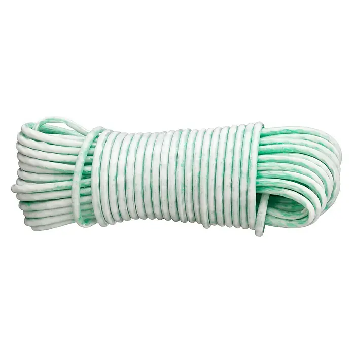Cordel de polipropileno DY2702823 - Ø x L: 5 mm x 10 m, Polietileno, Verde, Trenzado con 3 filamentos
