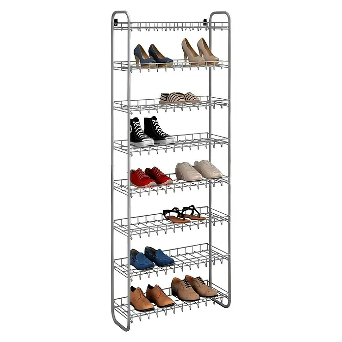 Metaltex Schuhregal Shoe 8 - L x B x H: 64 x 23 x 165 cm, Silber, Anzahl Fächer: 8 Stk. - Detailaufnahme