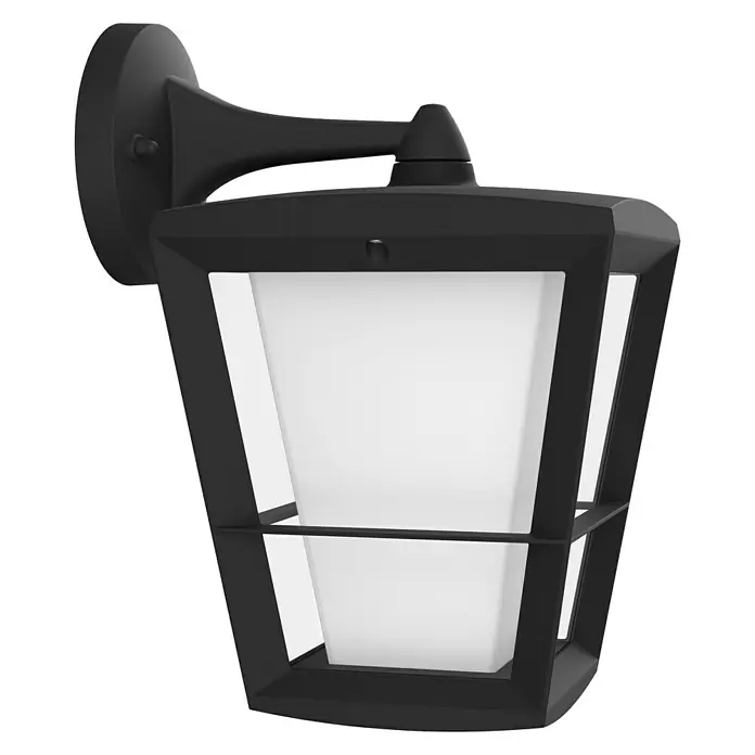 Philips Hue LED-Außenwandleuchte White & Color Ambiance Econic Laternenform - 15 W, 24,4 x 19,4 x 31,2 cm, Schwarz, IP44