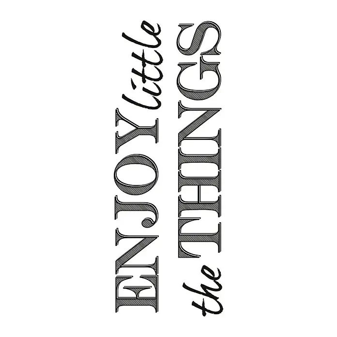 Adhesivos decorativos Enjoy little things - Enjoy, Negro/Rojo, 31 x 15 cm, 2 hojas