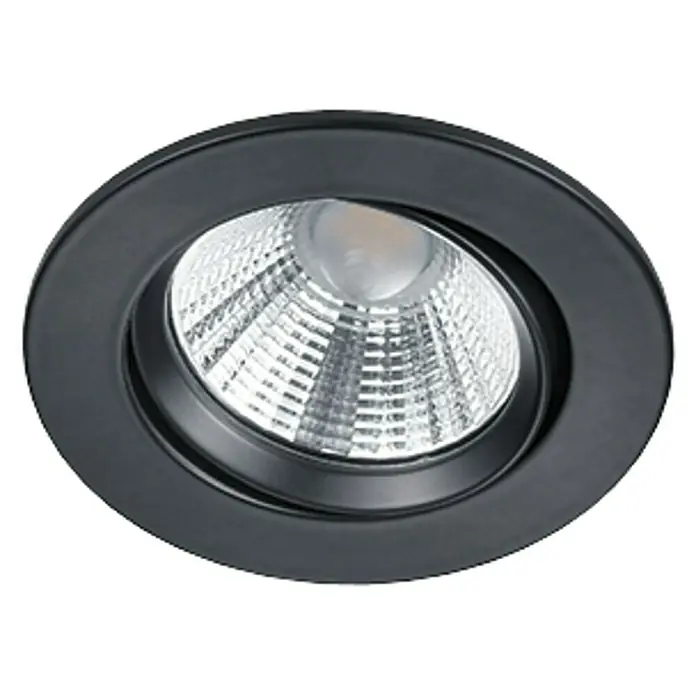 Trio Lighting Foco LED empotrable Pamir - 5,5 W, Color de luz: Blanco cálido, Diámetro: 8,5 cm, Negro