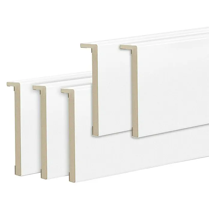 Solid Elements Tapeta lacada blanca - 8 cm x 2,2 m, Blanco, 5 ud.