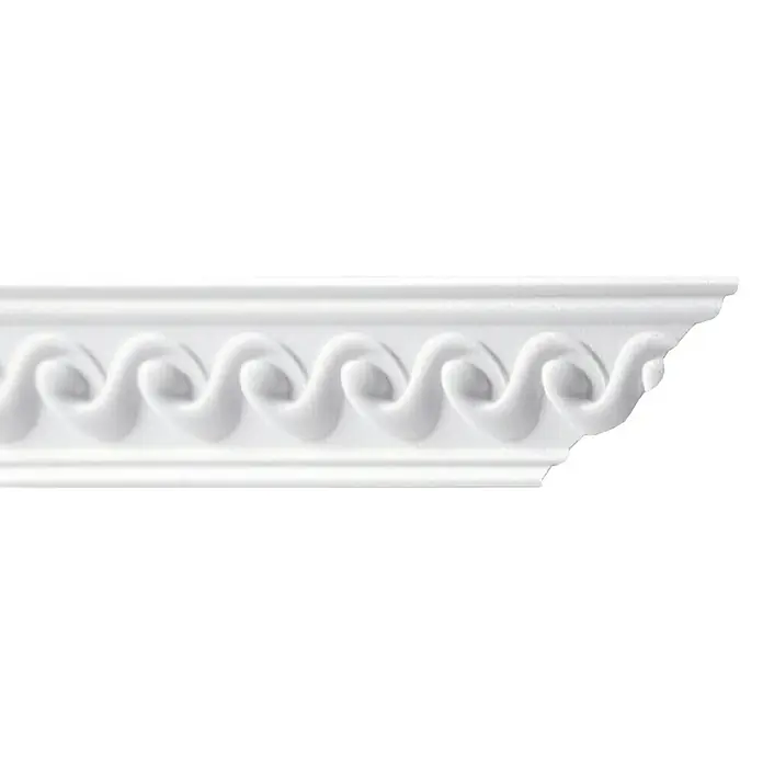 Zierprofil Prestige Ines - 200 x 5 x 5 cm, Expandiertes Polystyrol (EPS) - Vorderansicht