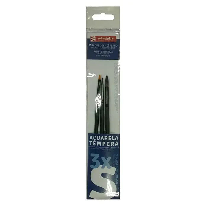 Talens Art Creation Set de pinceles de manualidades WC - 3 pzs., Tamaño pincel: S