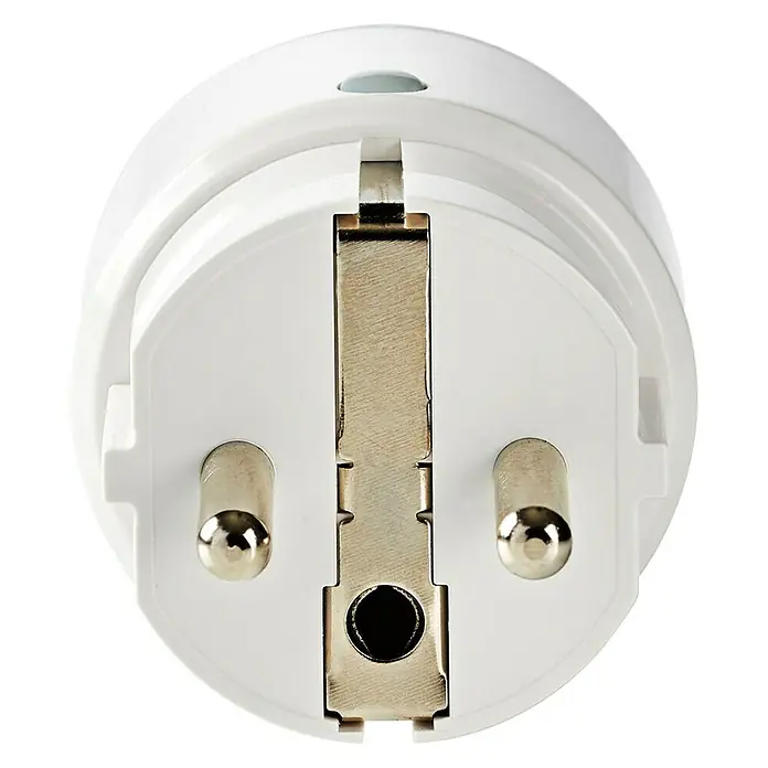Nedis Smartlife WiFi-Schaltsteckdose - Weiß, Max. Anschlussleistung: 2.500 W, 100 - 240 V, 10 A - Vorderansicht