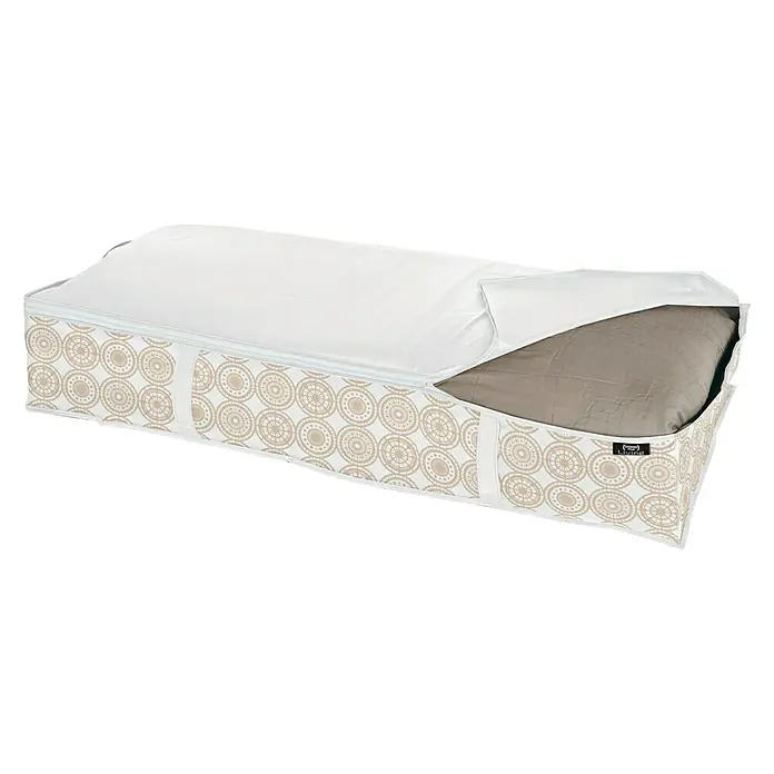 Organizador para mantas Ella - 95 x 45 x 18 cm, Número de compartimentos: 1 ud., Beige
