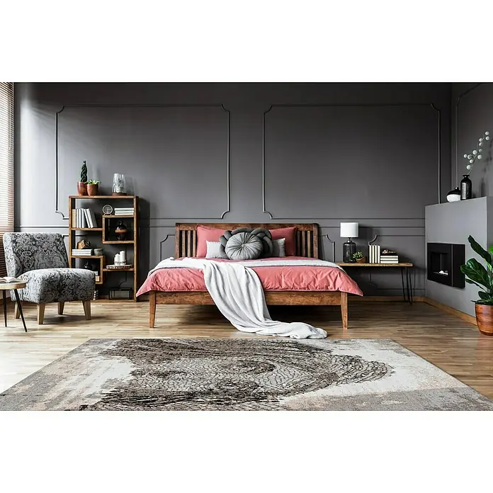 Kayoom Kurzflorteppich Iglesia - Taupe, 230 x 160 cm, 100 % Polyester - Stimmungsaufnahme