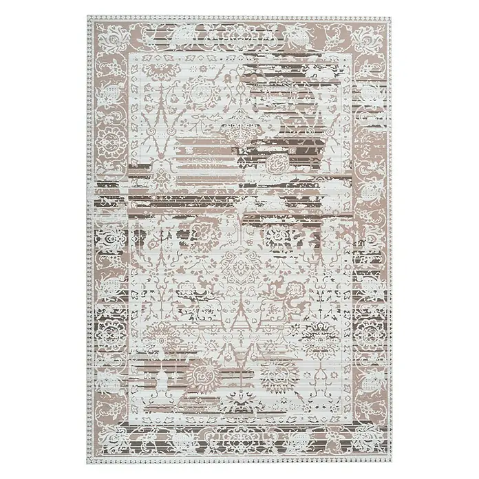 Kayoom Flachgewebeteppich Galaxy - Beige/Braun, 240 x 170 cm, 100 % Polyester - Ansicht von oben