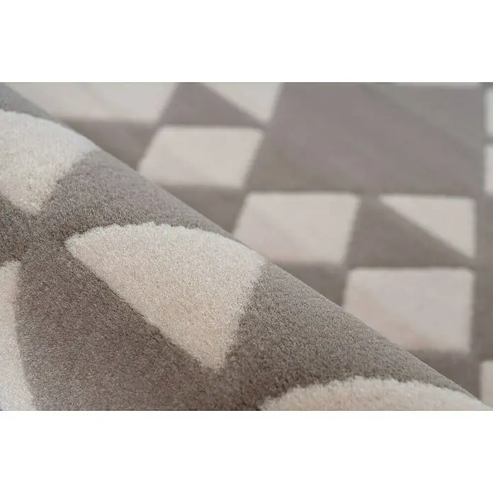 Kayoom Kurzflorteppich Esperanto - Taupe, 150 x 80 cm, 100 % Polypropylen - Detailaufnahme