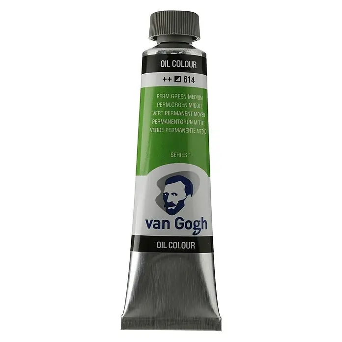 Talens Van Gogh Pintura al óleo - Verde permanente medio, 40 ml, Tubo