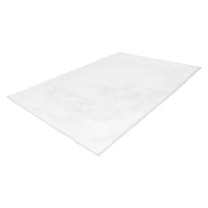 Kayoom Hochflorteppich Rabbit - Weiß, 170 x 120 cm, 100 % Polyester - Rechte Seitenansicht
