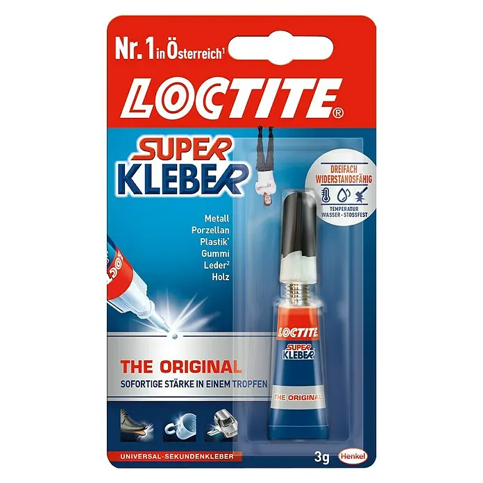 Loctite Sekundenkleber - 3 g, Tube, Flüssig