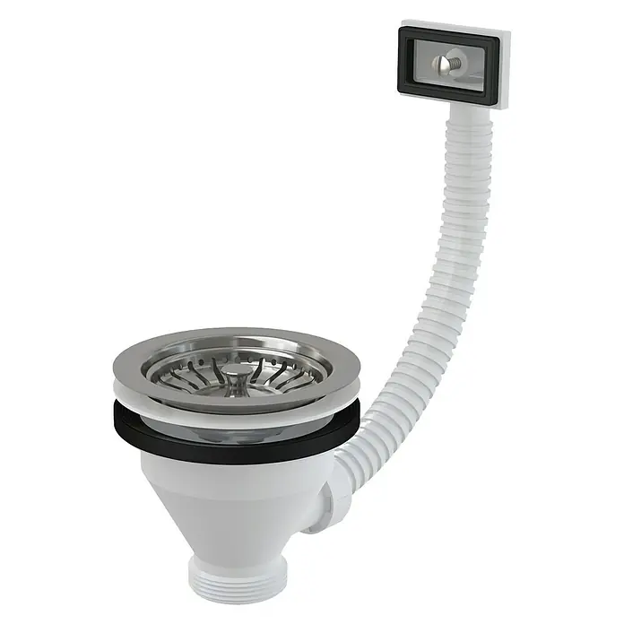 Alcaplast Ablaufventil - 1½″, Silber, Filter