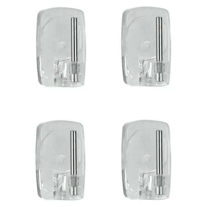 Metaltex Gardinenhaken - Transparent, 4 Stk. - Detailaufnahme
