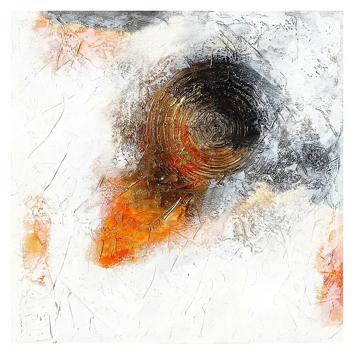 Cuadro pintado a mano - Difuminado naranja, An x Al: 40 x 40 cm