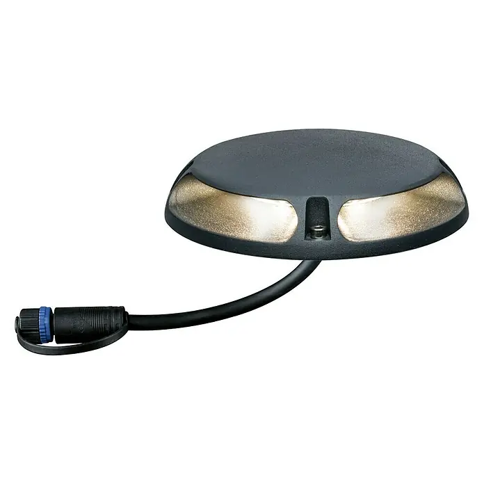 Paulmann Plug & Shine LED-Außenleuchte - 6 W, Warmweiß, IP67, Ø x H: 16 x 3,2 cm - Vorderansicht