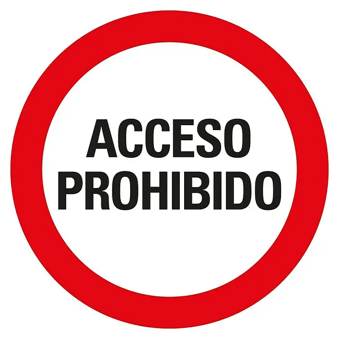 Pickup Señal de prohibición - Diámetro: 30 cm, Acceso prohibido