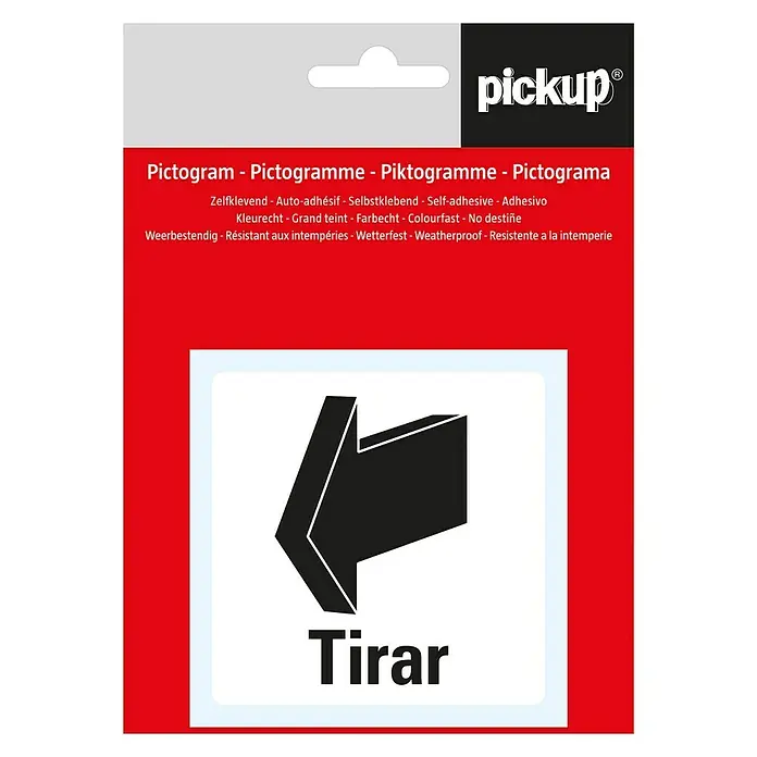 Pickup Etiqueta adhesiva - Motivo: Tirar, Blanco
