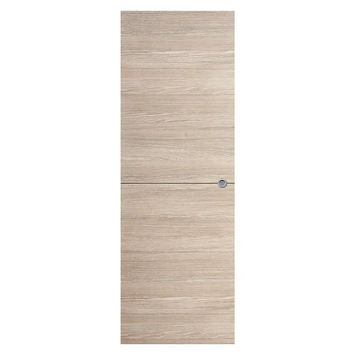 Puerta corredera de madera Roble Gris 100 - 72,5 x 203 cm, Roble Gris, Macizo, Con uñero