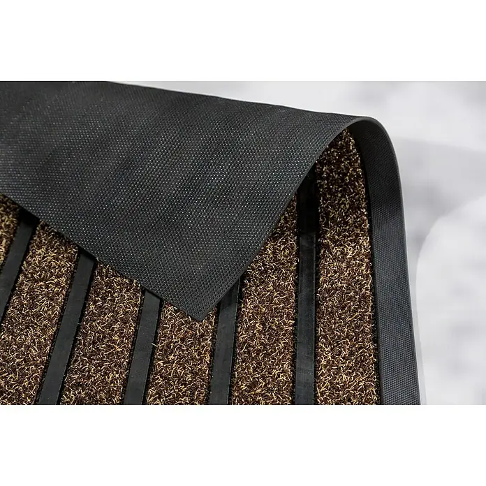 Astra Fußmatte Scraper Line - Streifen, Schwarz/Natur, 75 x 45 cm, 100 % Polypropylen