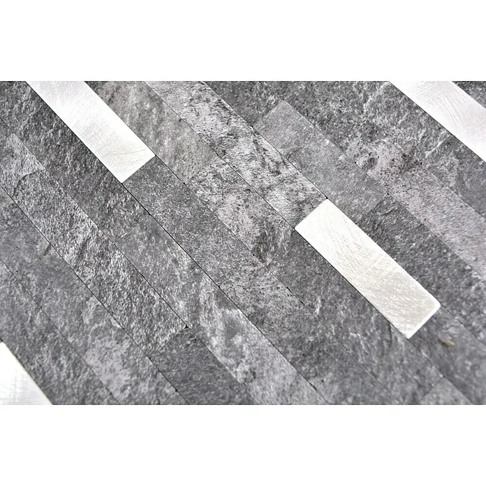 Selbstklebemosaik SAM 4IL22BS - 30 x 29 cm, Vinyl, Schwarz/Silber - Detailaufnahme