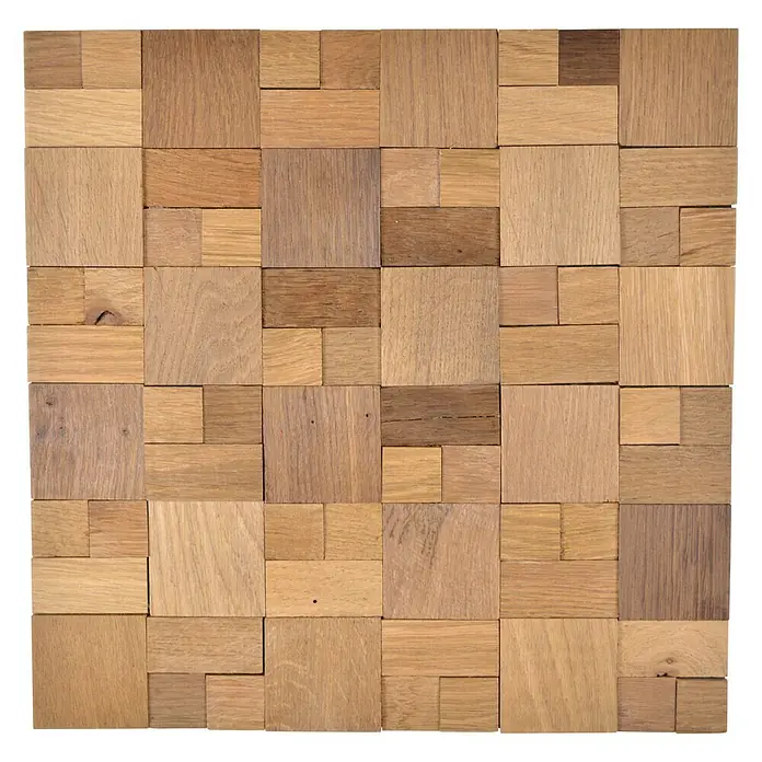 Selbstklebemosaik Wood SWM MC33N - 30 x 30 cm, Holz, Braun - Vorderansicht