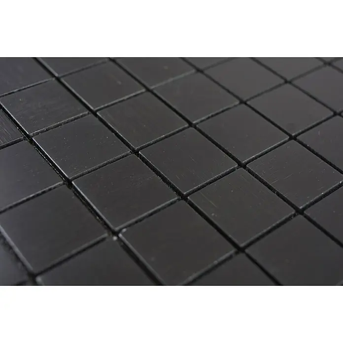 Selbstklebemosaik SAM 4AL3B - 29 x 29 cm, Metall, Schwarz - Detailaufnahme