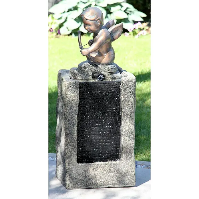 Silex Kunststeinbrunnen Schütze - 34 x 24 x 76,5 cm - Stimmungsaufnahme