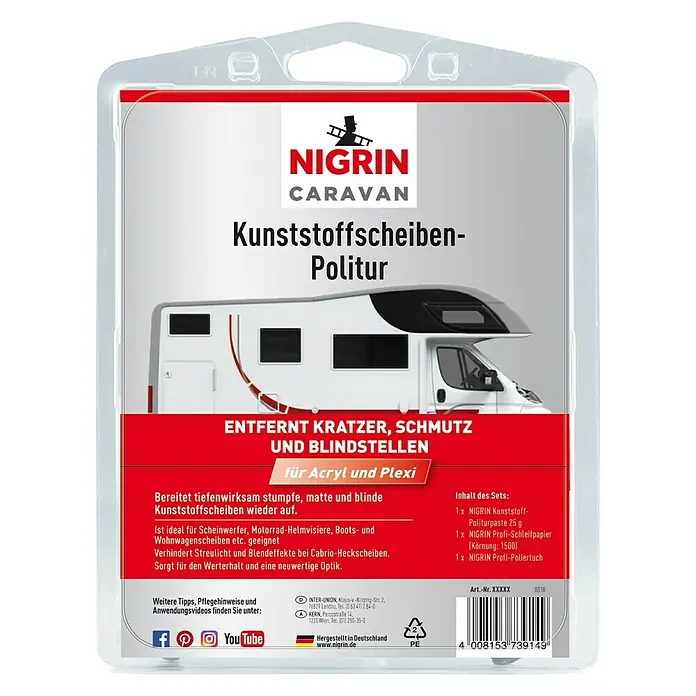 Nigrin Politur Caravan Set - Inhalt: 2 x 25 g - Vorderansicht