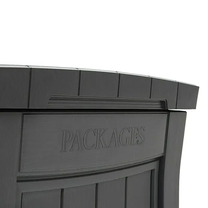 Keter Paketbox ParcelDropBox - 62,1 x 53,6 x 112 cm, Grau - Detailaufnahme