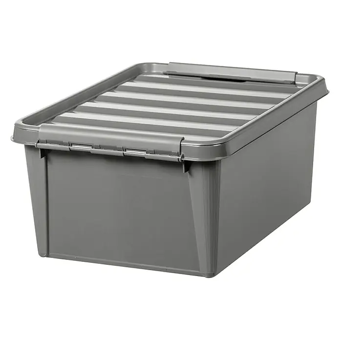 SmartStore Aufbewahrungsbox - L x B x H: 40 x 30 x 18 cm, Kunststoff, Taupe