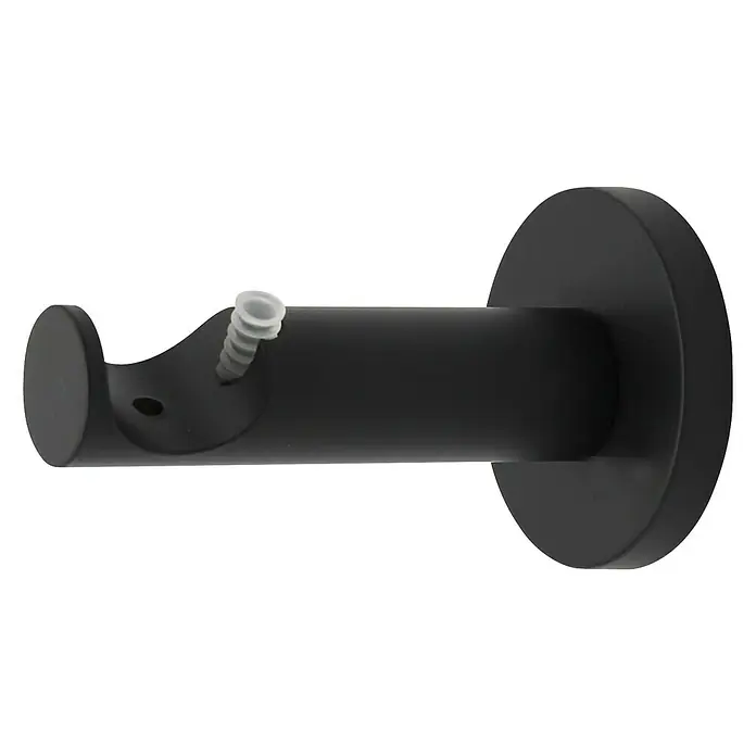 Expo Ambiente Steun Function - Zwart, Geschikt voor: Gordijnroedes Ø 20 mm, 7,8 cm - Vooraanzicht