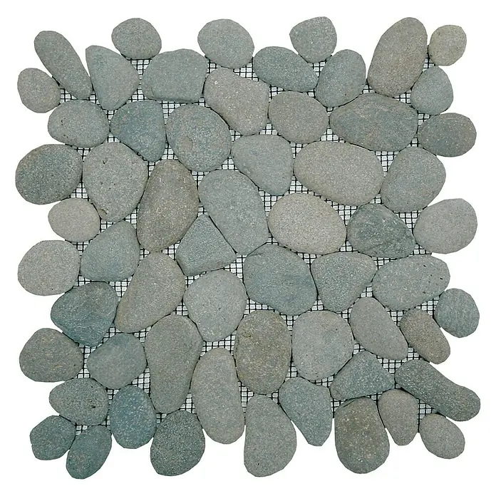 Baldosa de mosaico Rocamar - 30 x 30 cm, Piedra natural, Gris/verde