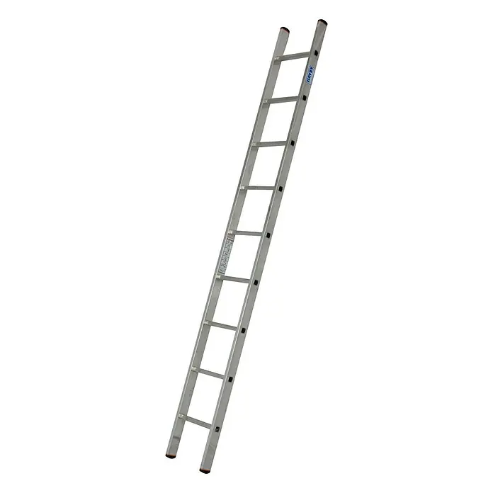 Krause Ljestve za naslanjanje s prečkama Stabilomat - 9 prečki, Radna visina: 3,6 m, Aluminij - Pogled s lijeve strane