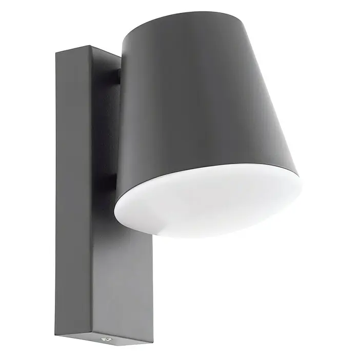 Eglo Aplique exterior Caldiero - 10 W, 14 x 18,5 x 24 cm, Antracita, Blanco, IP44