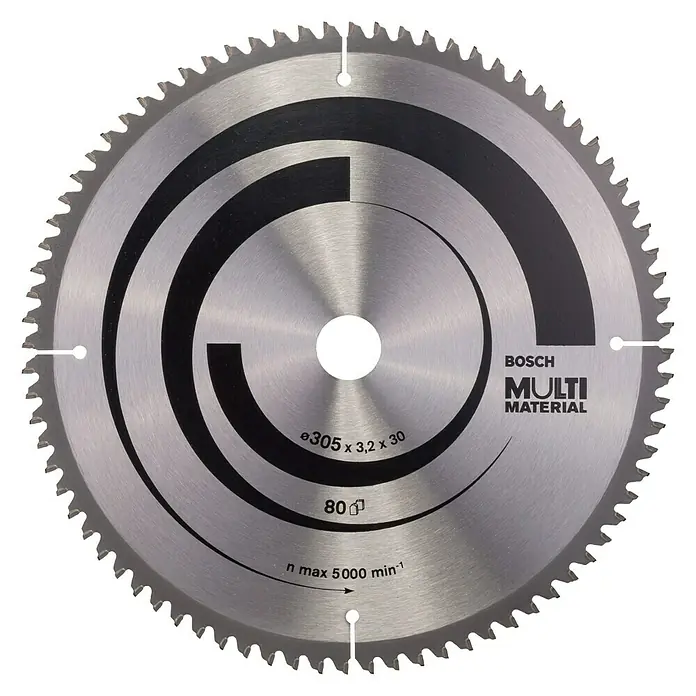 Bosch Cirkelzaagblad 305 mm - Diameter: 305 mm, Boorgat: 30 mm, Aantal tanden: 96 tanden - Vooraanzicht