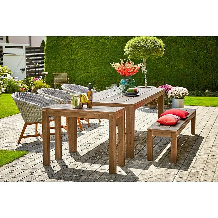 Sunfun Pauline Sillón de jardín - Bambus Grey, Antracita, Marrón natural, Ratán sintético, Ancho: 62 cm