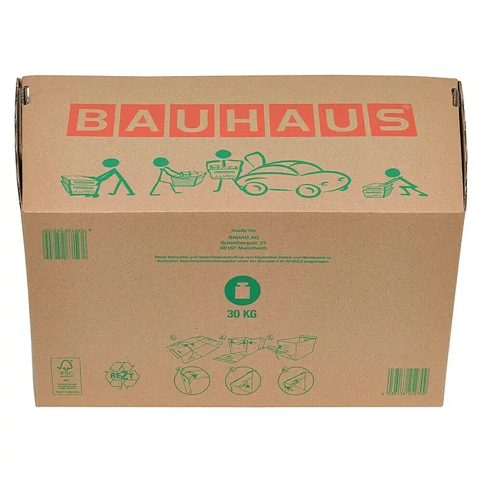 BAUHAUS Verpackungskarton - L x B x H: 46,9 x 26,4 x 26 cm, Traglast: 30 kg