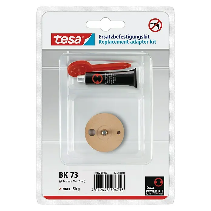 Tesa Befestigungskit BK 73 - Kleben - Vorderansicht
